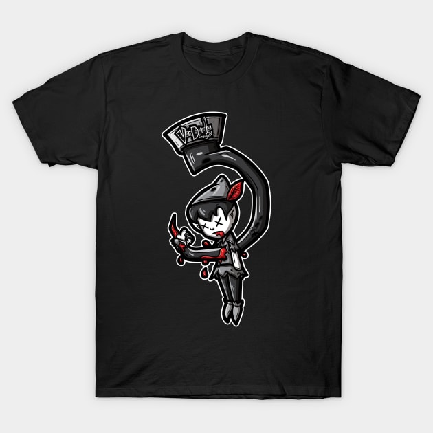 By Hook or Crook Noir T-Shirt by VooDudeDesigns